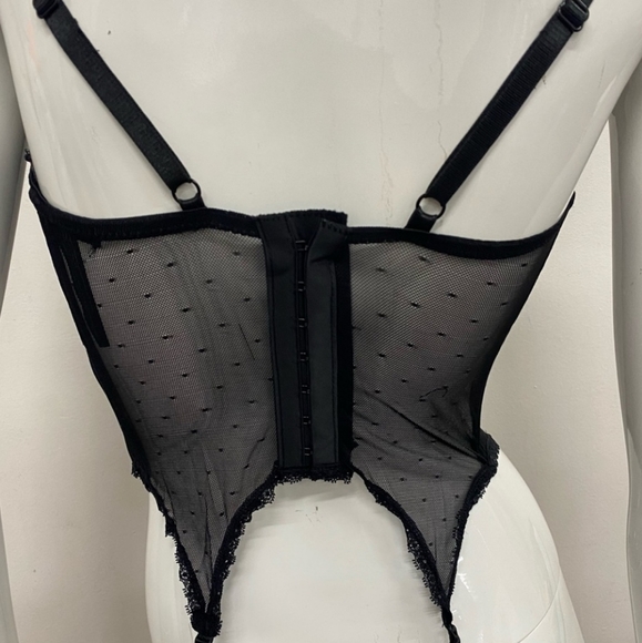 🖤 WIDOW Black Lace Bustier Lace-Up Cami 🖤 - Picture 5 of 12